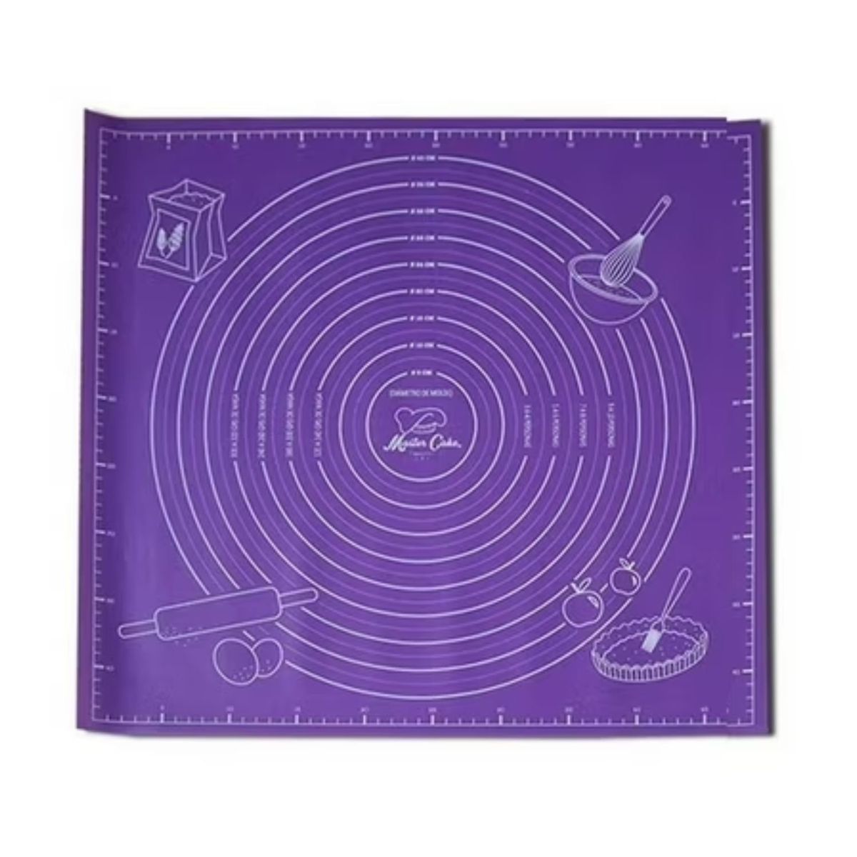 GENERICO - Lámina Silicona Amasar Bizcocho Pizza Pan Fondant 50x40 Cm..