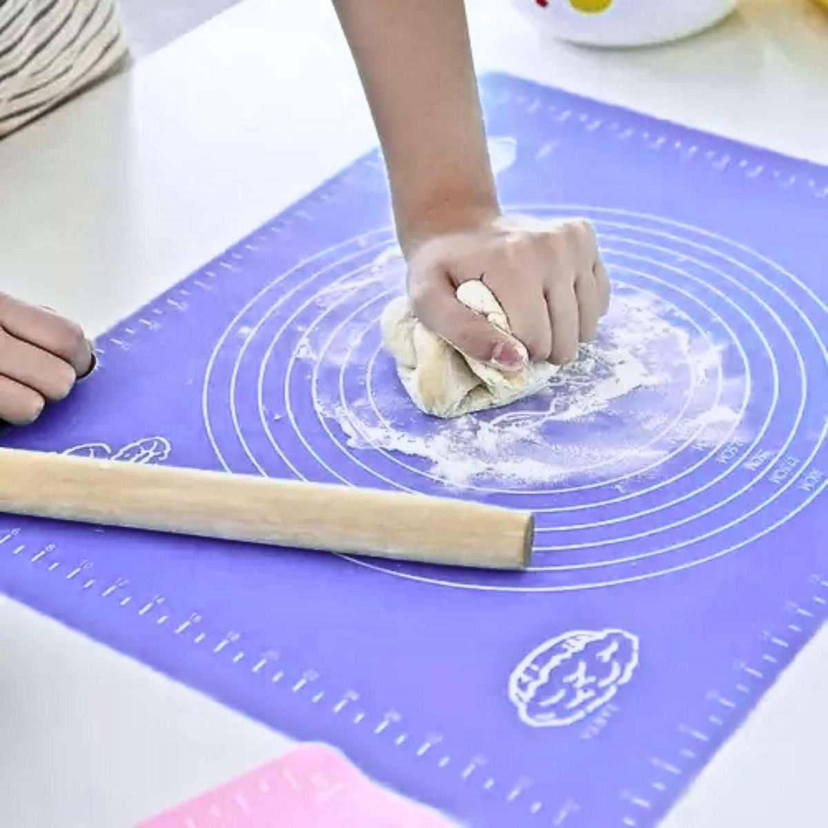 GENERICO - Lámina Silicona Amasar Bizcocho Pizza Pan Fondant 50x40 Cm..