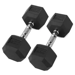 SCORE FIT - Mancuernas Hexagonales Par 12,5 Kg (total 25kg)