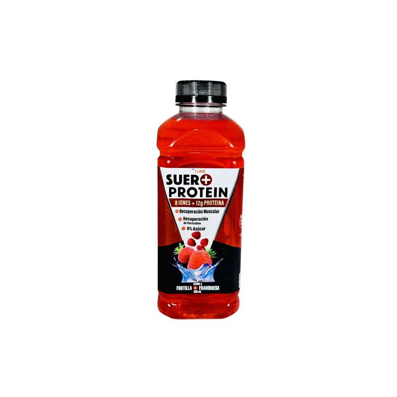 GENERICO - SUERO PROTEIN 8 IONES +12G PROTEINA 630ML FRUTILLA FRAMBUESA-BY I LIKE