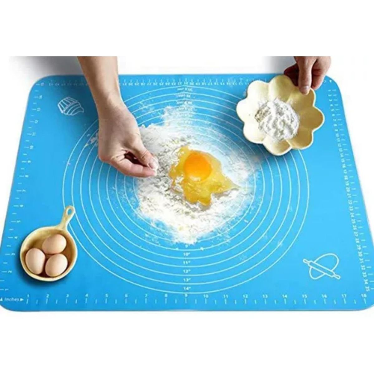 GENERICO - Lámina Silicona Amasar Bizcocho Pizza Pan Fondant 50x40 Cm.