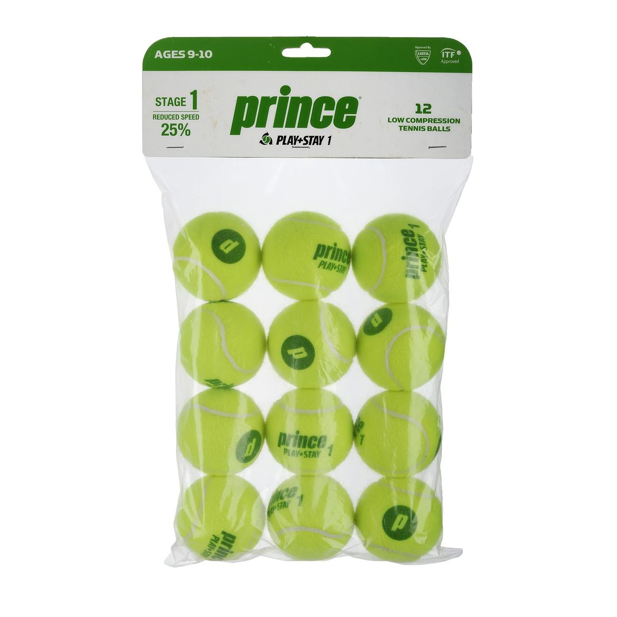 PRINCE - Pelotas Tenis Prince Play&stay Stage 1 X12 - Verde