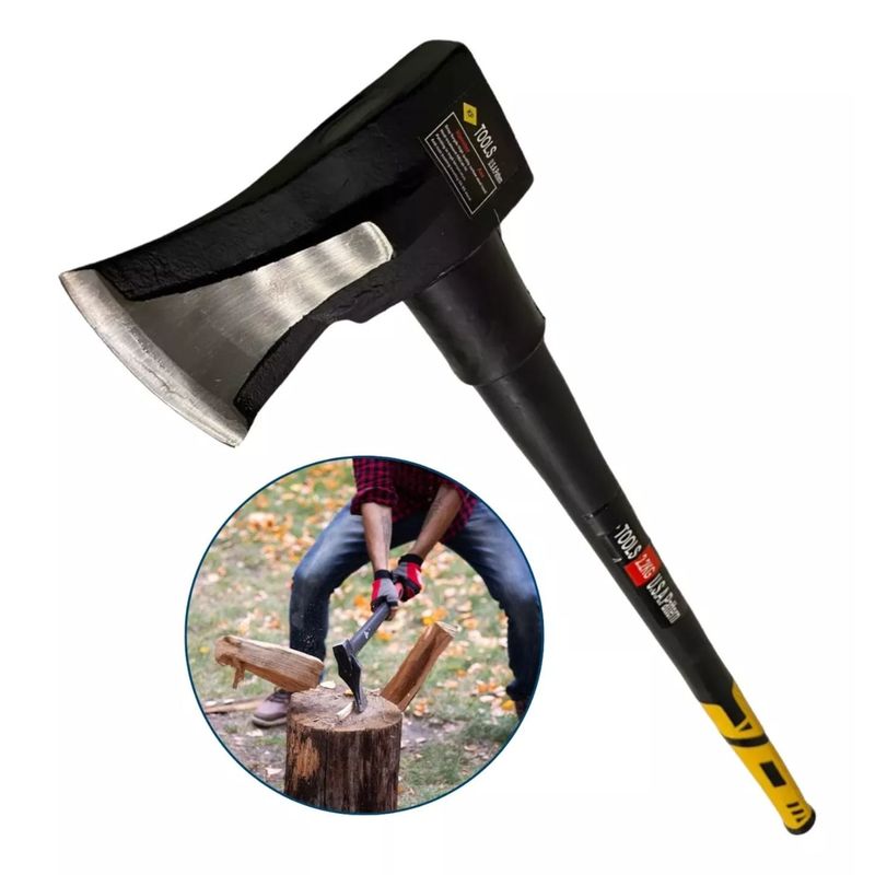 KP - Hacha Leñadora Para Partir Leña Tipo Mazo 5.5 Kp