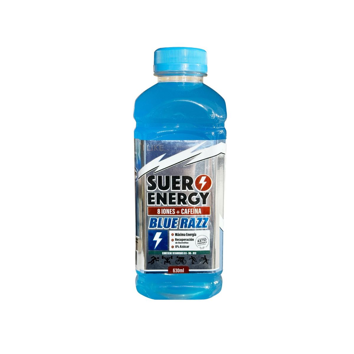 GENERICO - SUERO ENERGY 8 IONES + CAFEINA 630ML BLUE RAZZ - BY I LIKE