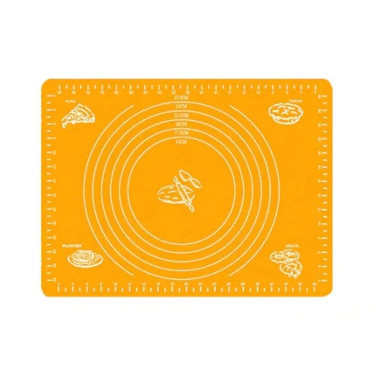 GENERICO - Lámina Silicona Amasar Bizcocho Pizza Pan Fondant 50x40 Cm.