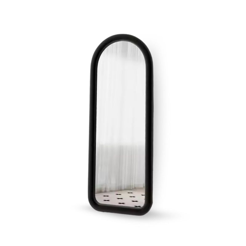 SANTU HOME & DECO - Espejo Curvo Cuerpo Entero Negro 180x80cm