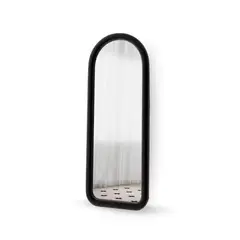 SANTU HOME & DECO - Espejo Curvo Cuerpo Entero Negro 180x80cm