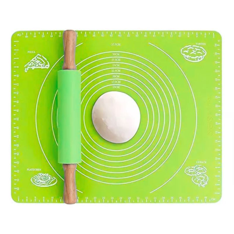 GENERICO - Lámina Silicona Amasar Bizcocho Pizza Pan Fondant 50x40 Cm