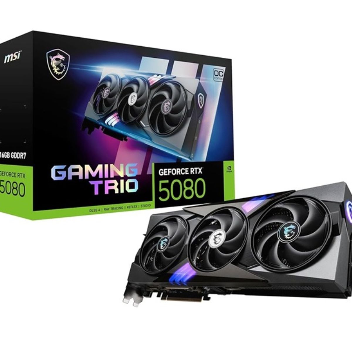 MSI - Tarjeta de Video - MSI GeForce RTX 5080 16G GAMING TRIO OC GDDR7