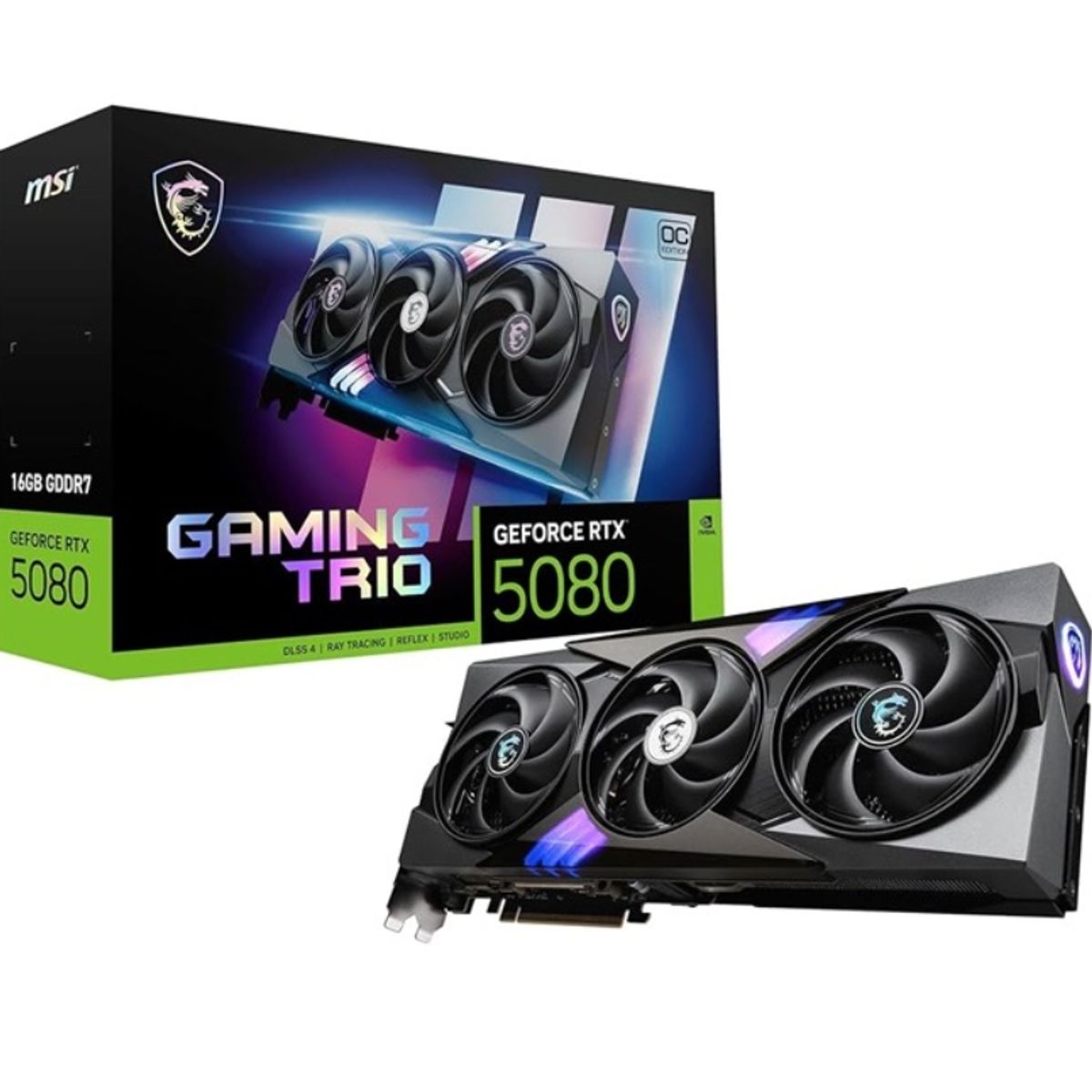 MSI - Tarjeta de Video - MSI GeForce RTX 5080 16G GAMING TRIO OC GDDR7