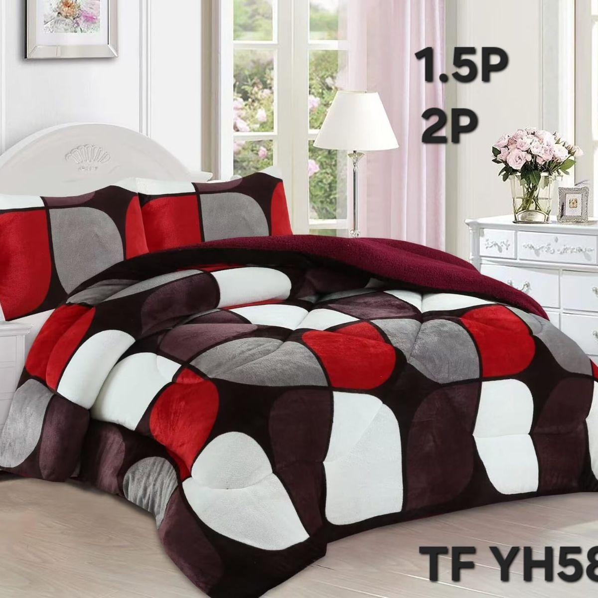 GENERICO - Cobertor plush con chiporro 230x250 2p diseño