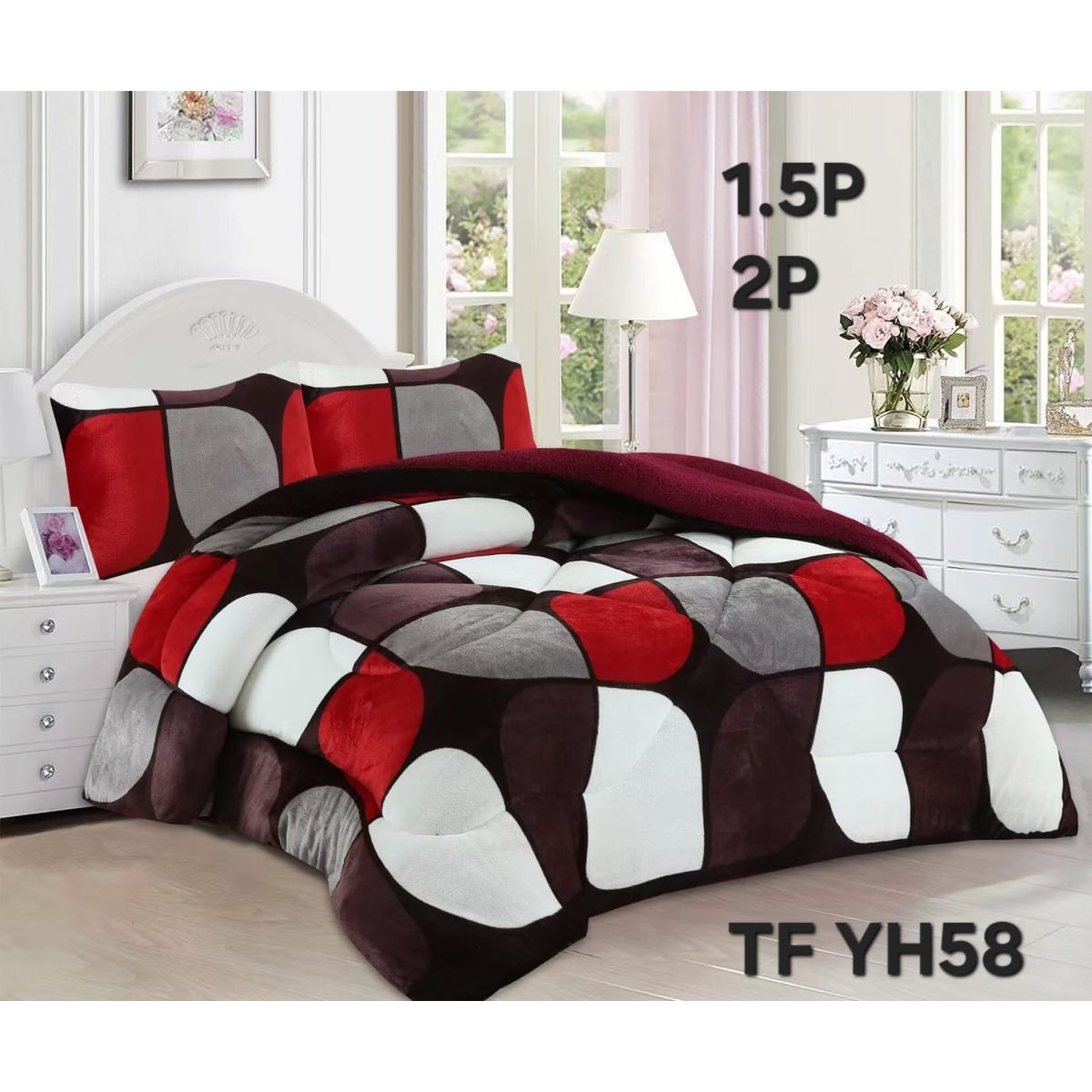 GENERICO - Cobertor plush con chiporro 230x250 2p diseño