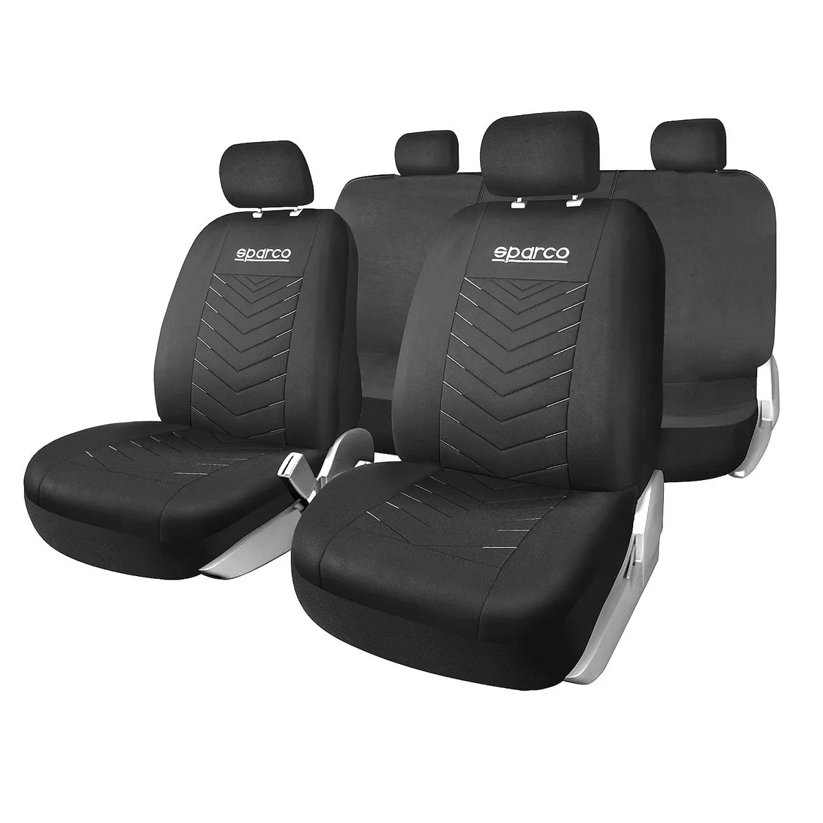 AIWA - Fundas Cubreasiento Sparco Universal Poliester Negro  Gris