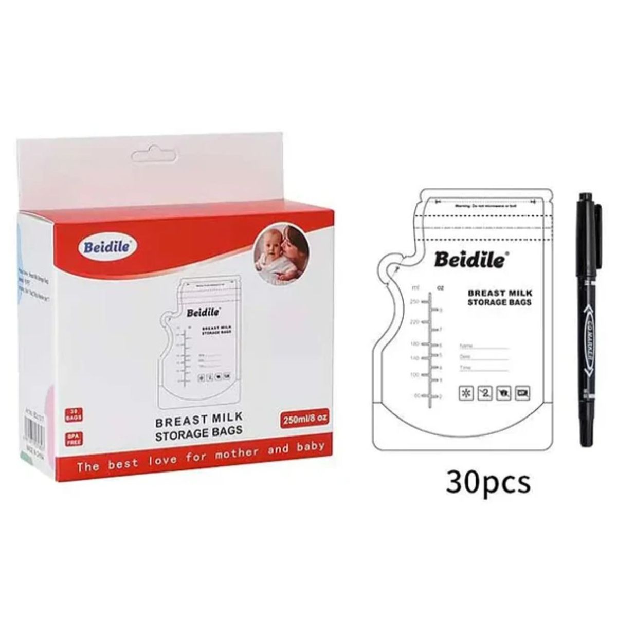 GENERICO - Bolsas Para Leche Materna 30 Unidades