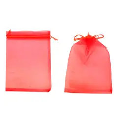 GENERICO - BOLSA ORGANZA ROJO 17X23CM X12UNI