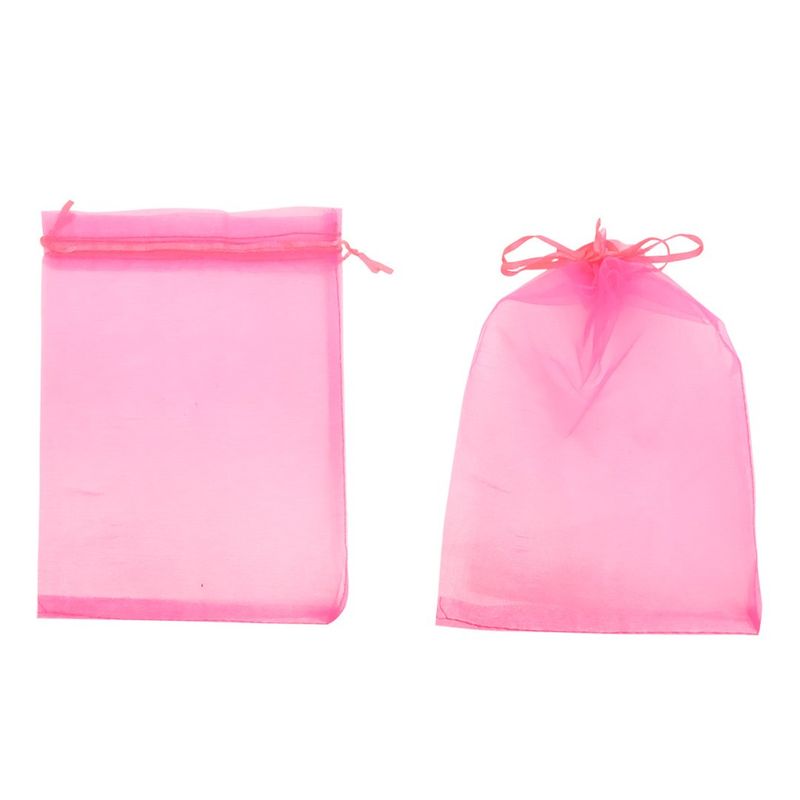 GENERICO - BOLSA ORGANZA ROSADO 17X23CM X12UNI