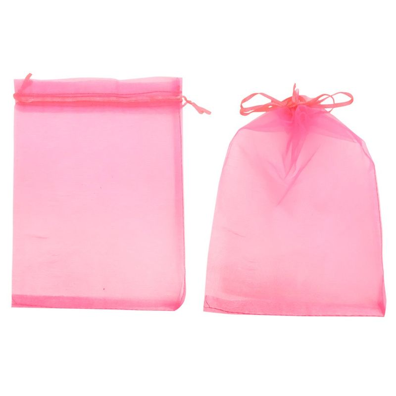GENERICO - BOLSA ORGANZA ROSADO 20X29CM X12UNI