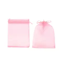 GENERICO - BOLSA ORGANZA ROSADO CREMA 9X12CM X12UNI
