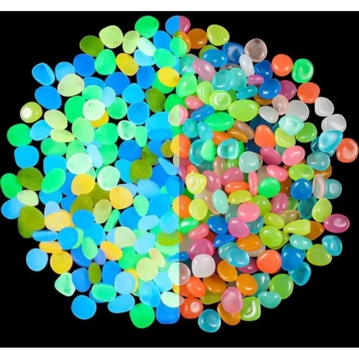 GENERICO - 100 Piezas Piedras Luminosas Flúor Decorativas Fotoluminicas