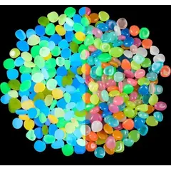 GENERICO - 100 Piezas Piedras Luminosas Flúor Decorativas Fotoluminicas