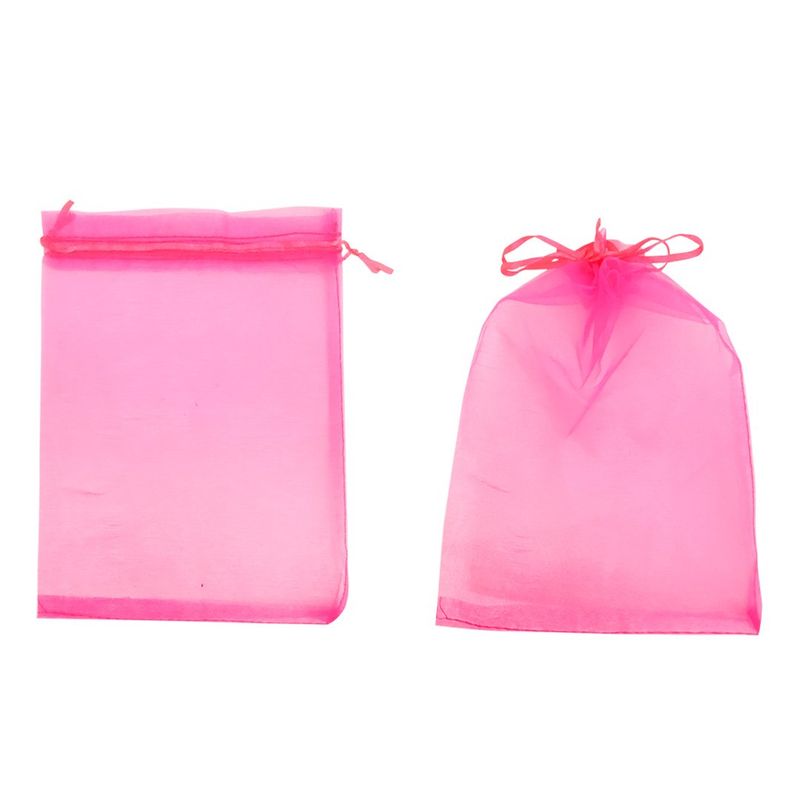 GENERICO - BOLSA ORGANZA ROSADO FUERTE 17X23CM X12UNI