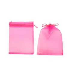 GENERICO - BOLSA ORGANZA ROSADO FUERTE 9X12CM X12UNI