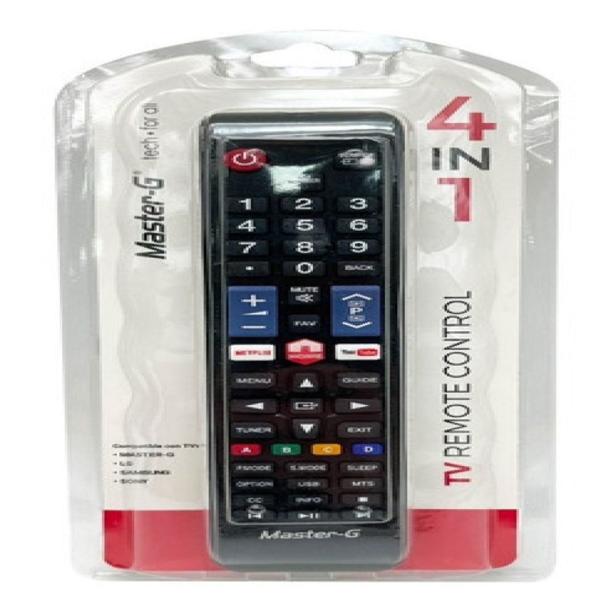 GENERICO - Control Remoto Universal Compatible Con Tv Master G Mgrc1