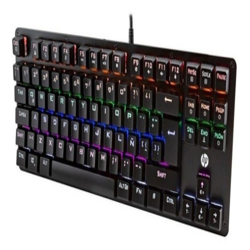 GENERICO - Teclado Gamer HP GK200 QWERTY Español con Luz RGB