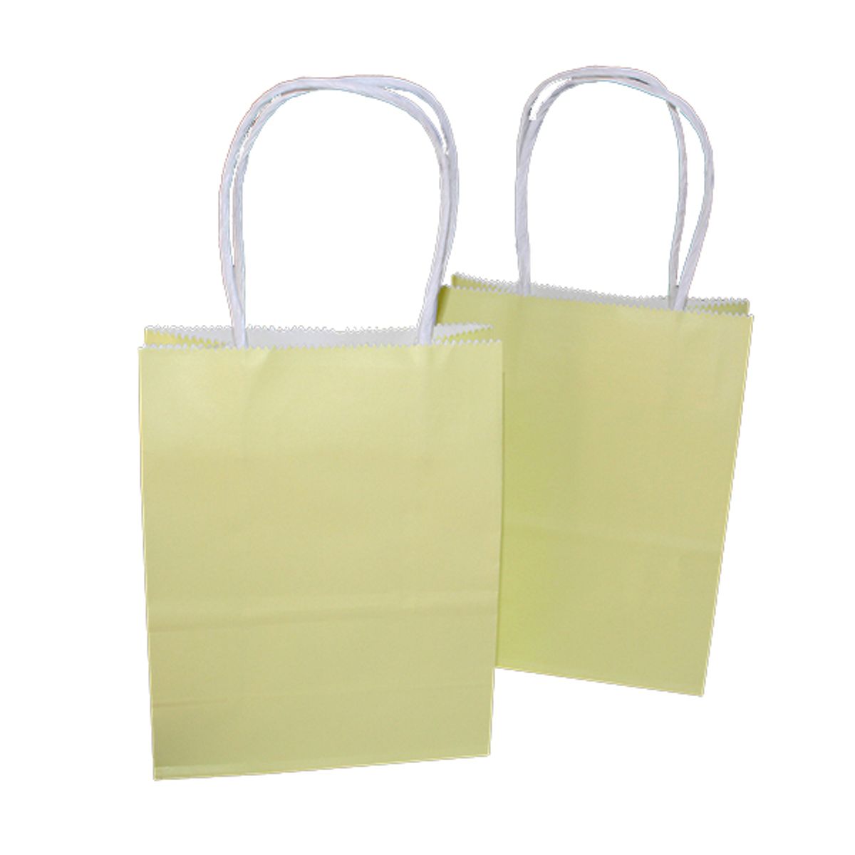 GENERICO - BOLSA REGALO AMARILLO PASTEL 15X21X8 X12 UNI