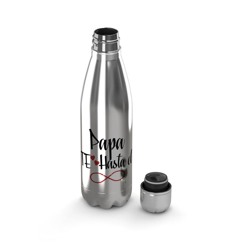 CREANGO - BOTELLA DE AGUA TERMICA PLATEADA DIA DEL PADRE 3