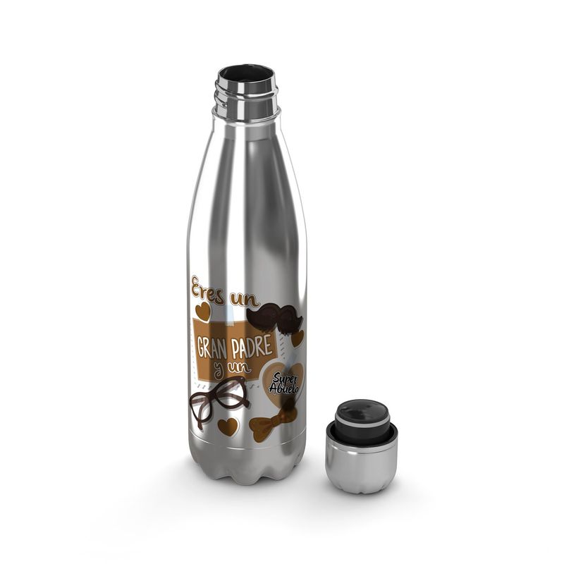 CREANGO - BOTELLA DE AGUA TERMICA PLATEADA DIA DEL PADRE 6