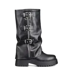 WEIDE - Botas Largas Casual Negro De Moda Mujer RQ80