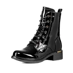 WEIDE - Botin Casual Mujer Charol Clasico Moda HX506