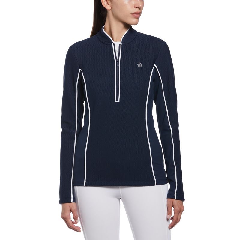 ORIGINAL PENGUIN - Polerón De Mujer Waffle Knit Navy