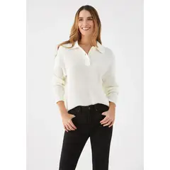 ESPRIT - Sweater Cuello Camisero Mujer