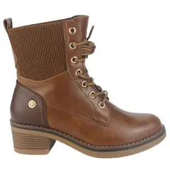 CHALADA - Botin Mujer Tostado Casual Brike-2