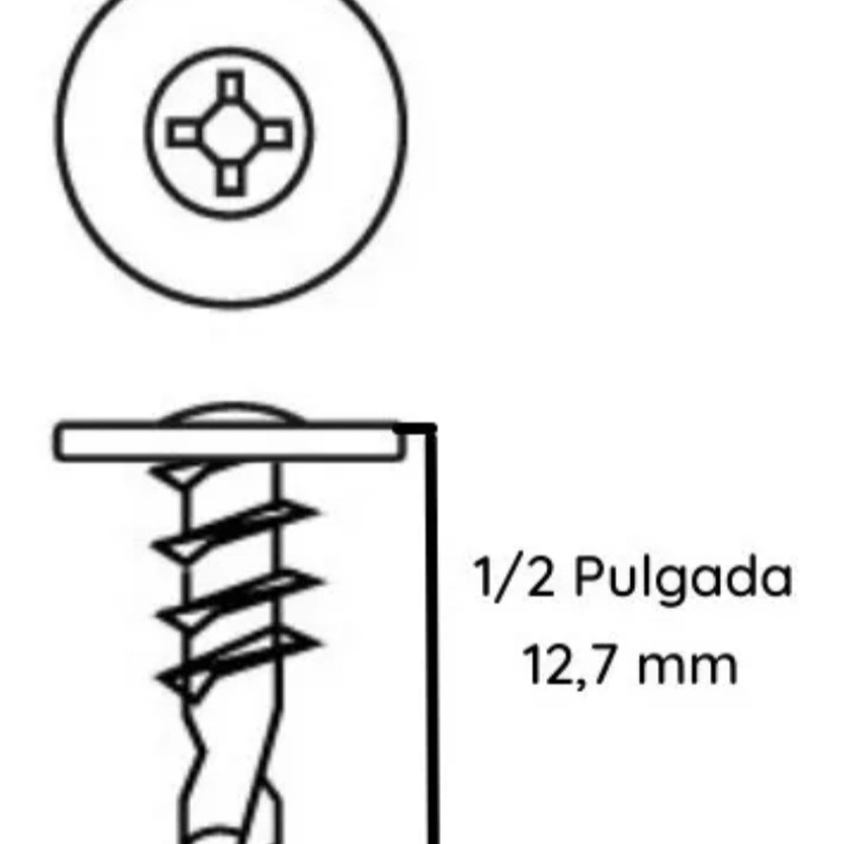 GENERICO - Tornillo Cabeza De  Lenteja 8X1/2 Punta Broca 500 Unidades