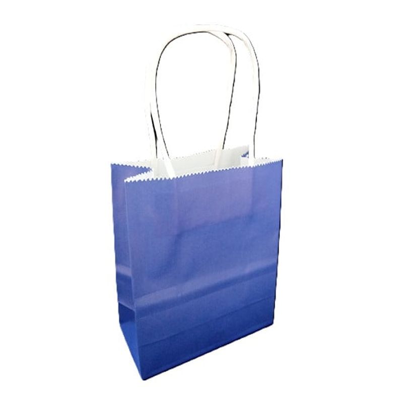 GENERICO - BOLSA REGALO KRAFT AZUL 14X11.5X7 X12 UNI