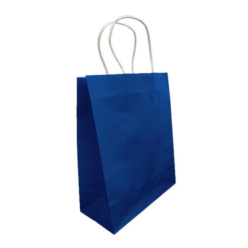 GENERICO - BOLSA REGALO KRAFT AZUL 21X27X11 X12 UNI