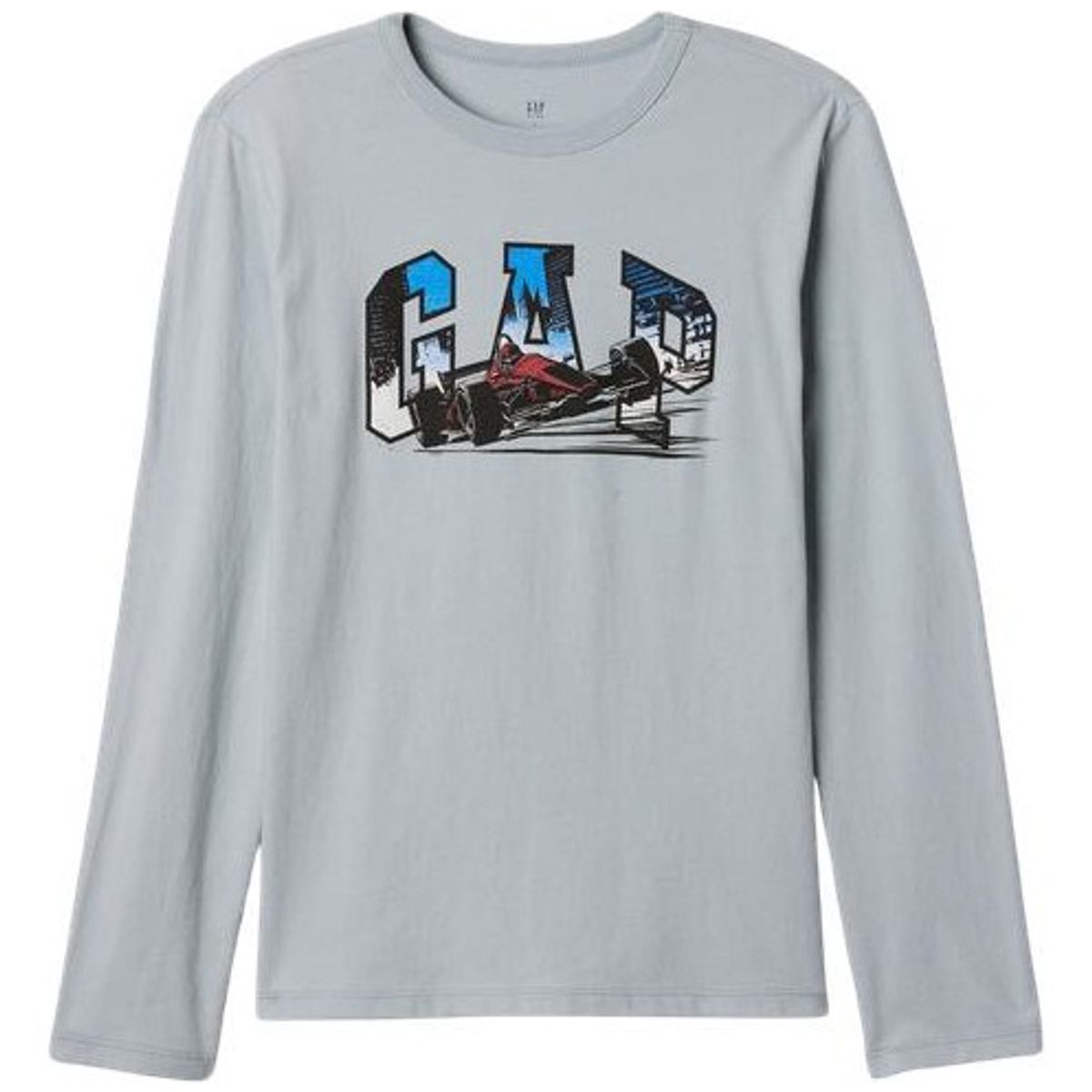 GAP - Polera Logo Manga Larga Hombre Gris