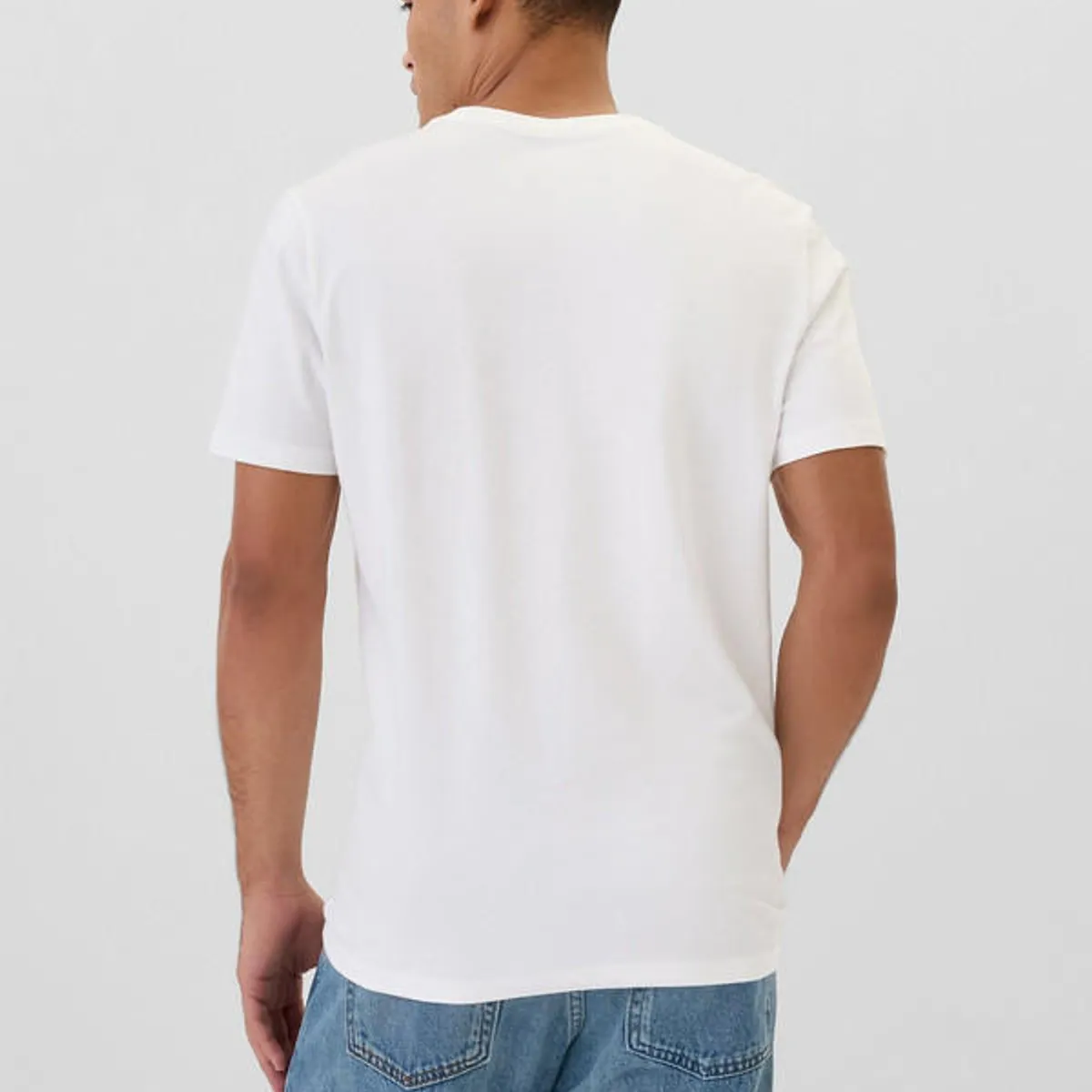 GAP - Polera Mini Logo Manga Corta Hombre Blanco
