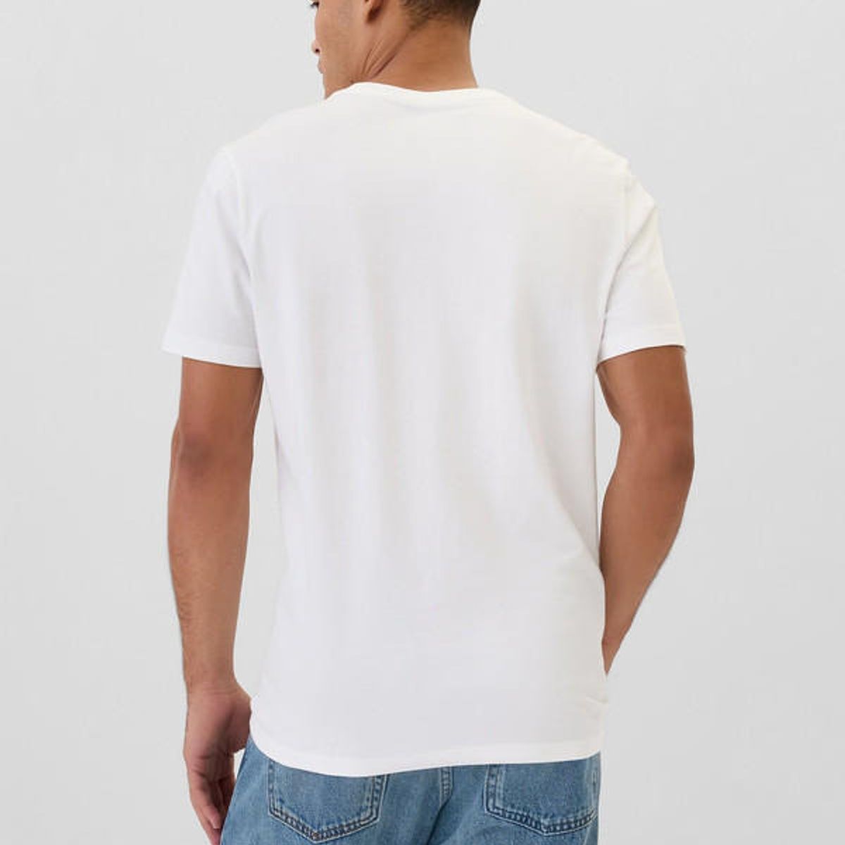 GAP - Polera Mini Logo Manga Corta Hombre Blanco