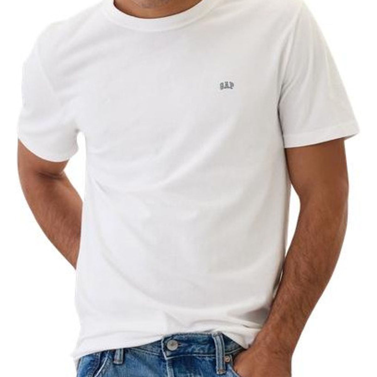 GAP - Polera Mini Logo Manga Corta Hombre Blanco