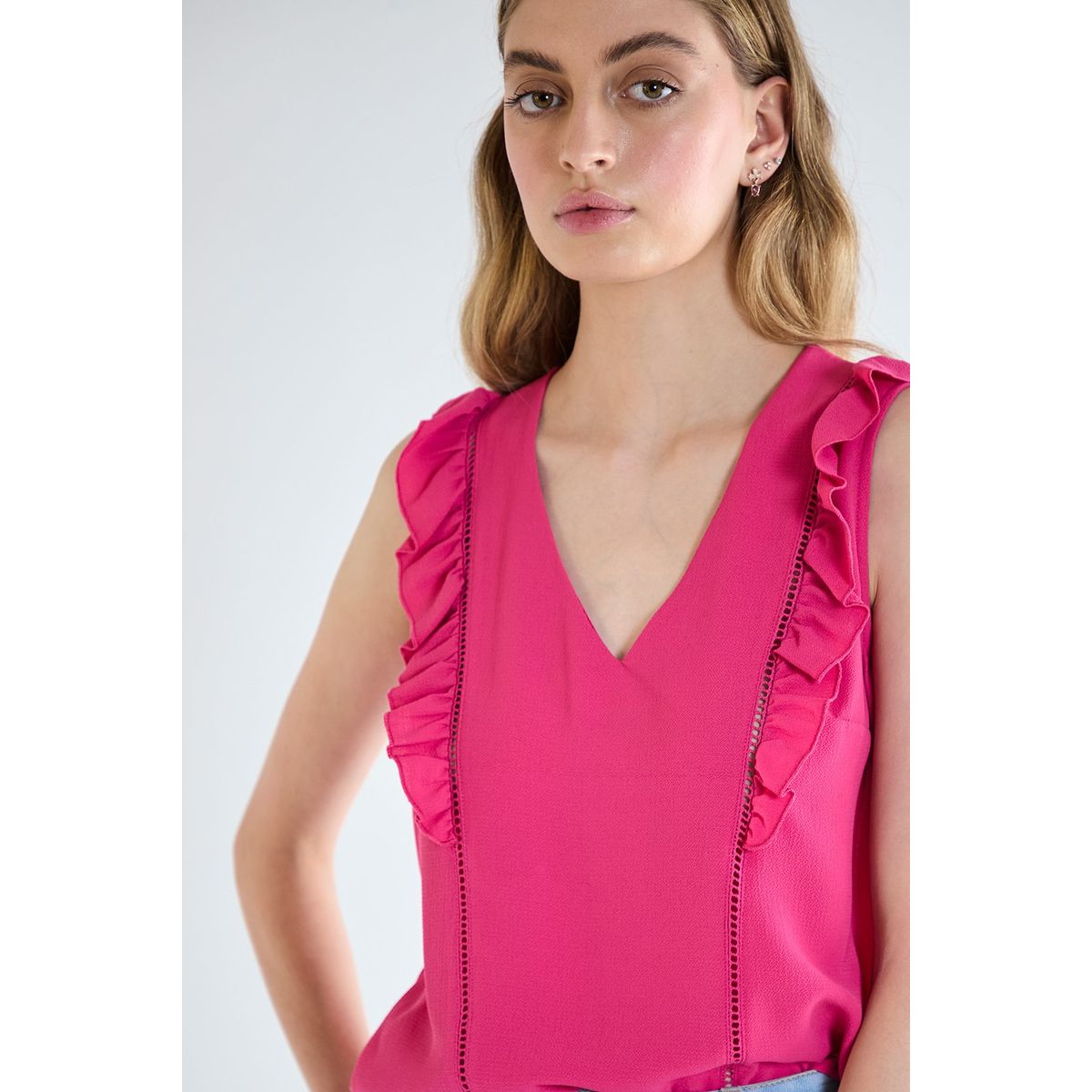 IO - Blusa Sin Mangas Fucsia Mujer Io