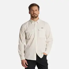 LIPPI - Camisa Hombre Rosselot Long Sleeve Q-Dry Shirt Blanco