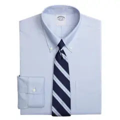 BROOKS BROTHERS - Camisa Stretch No-Iron Oxford Button-Down Collar Hombre Celeste