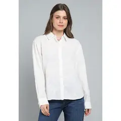 ESPRIT - Blusa Bordada Manga Larga Mujer