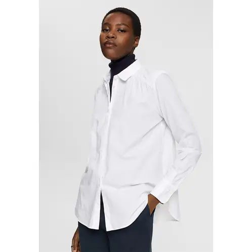 ESPRIT - Blusa Camisera De Algodón Ecológico Mujer