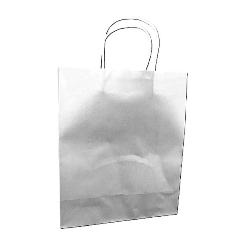 GENERICO - BOLSA REGALO KRAFT BLANCO 25X33 X12 UNI