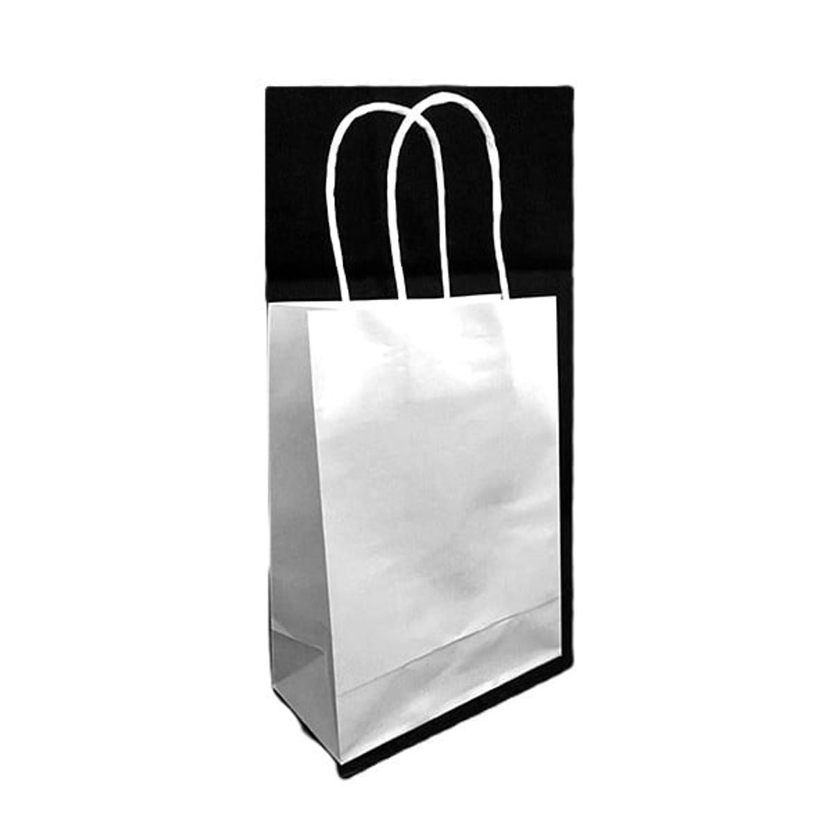 GENERICO - BOLSA REGALO KRAFT BLANCO 15X21X8 X12 UNI